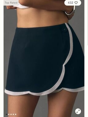 Maeve Scallop Trim Skort size 4